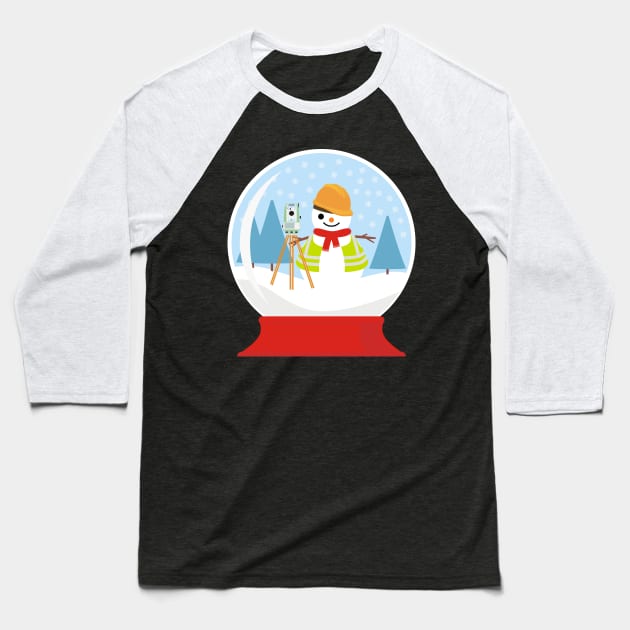 SURVEYOR SNOWBALL Baseball T-Shirt by AZMTH CLOTHING